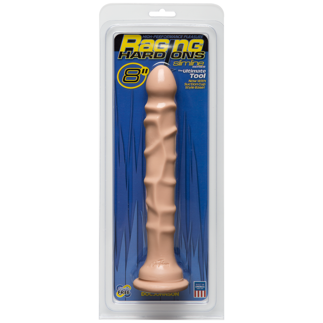 Slimline Dong met Zuignap - 8 / 20 cm - Vanille - Afbeelding 2