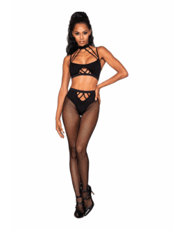 Strappy Bralette/Pantyhose Set – One Size