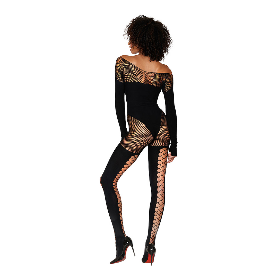 Bodystocking Diamond - One Size - Zwart - Afbeelding 2