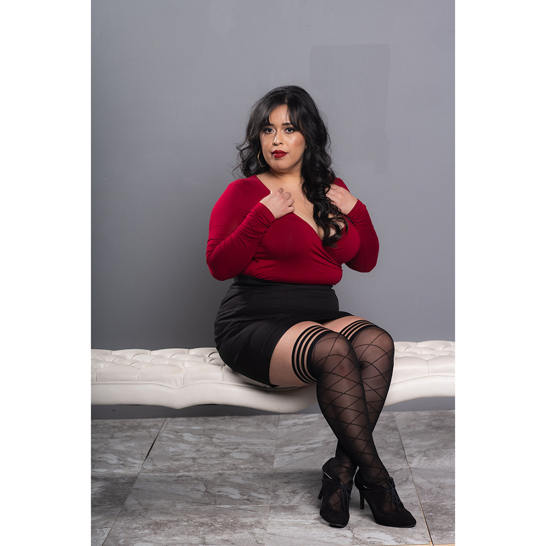 Anna - Thigh High - A - Zwart - Afbeelding 4