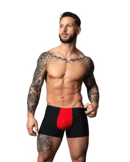 Pouch Short – L – Zwart/Rood