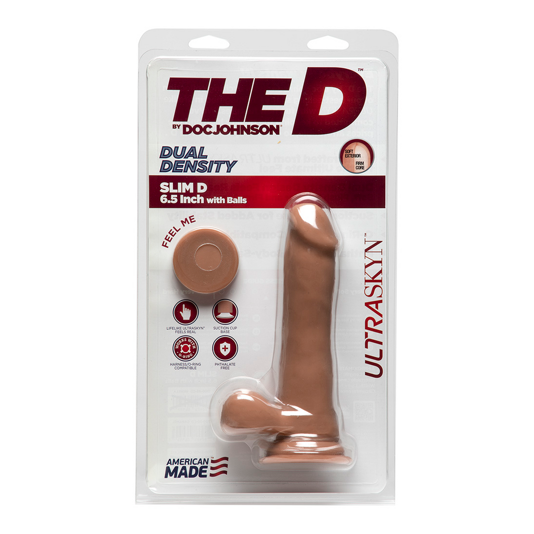 Slim D - Realistic ULTRASKYN Dildo met Ballen - 6 / 15 cm - Afbeelding 2
