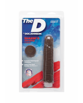 Shakin’ D – Vibrerende Realistische ULTRASKYN Dildo – 7 / 18 cm – Chocolade