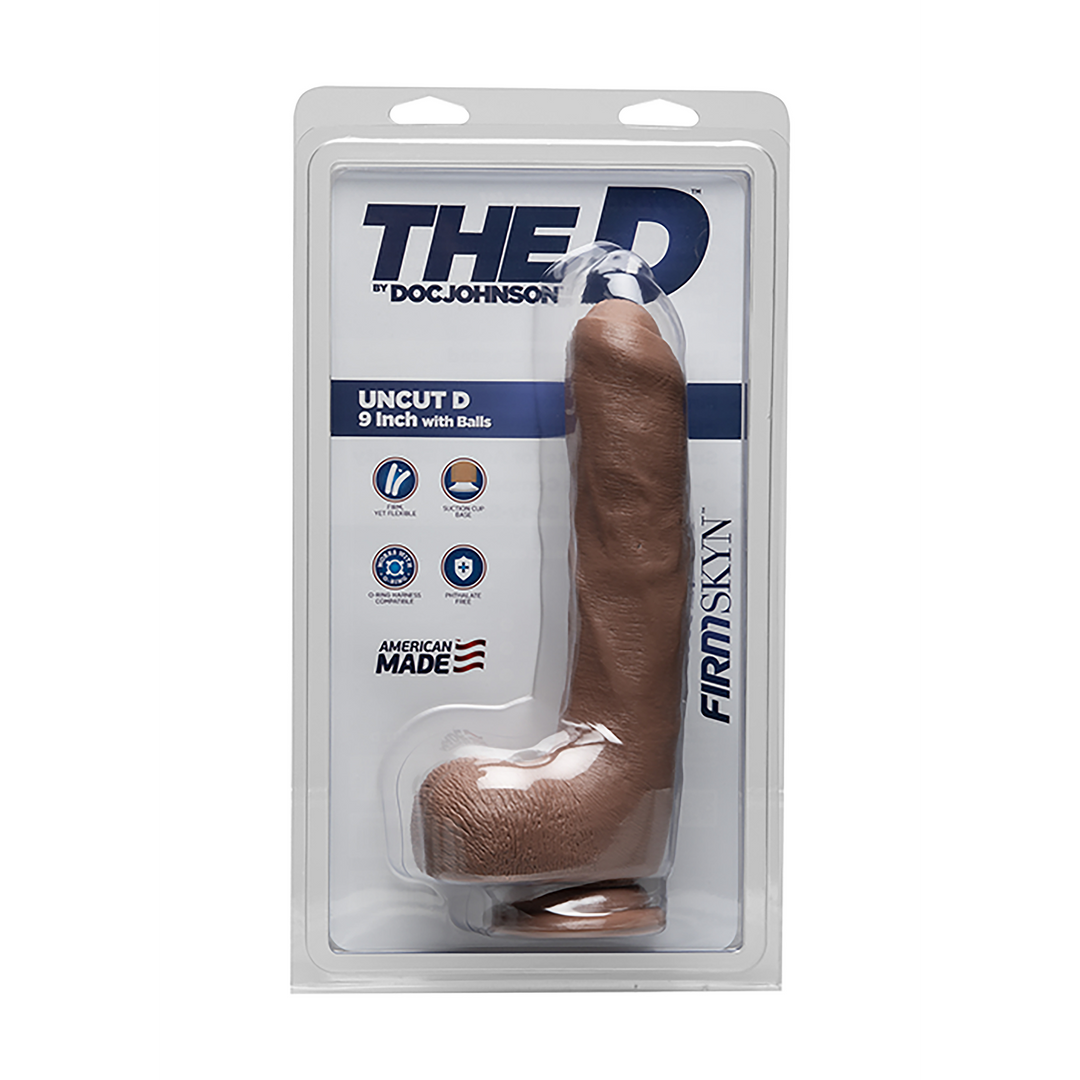 Uncut D - Realistic FIRMSKYN Dildo met Ballen - 9 / 22 cm - Afbeelding 2