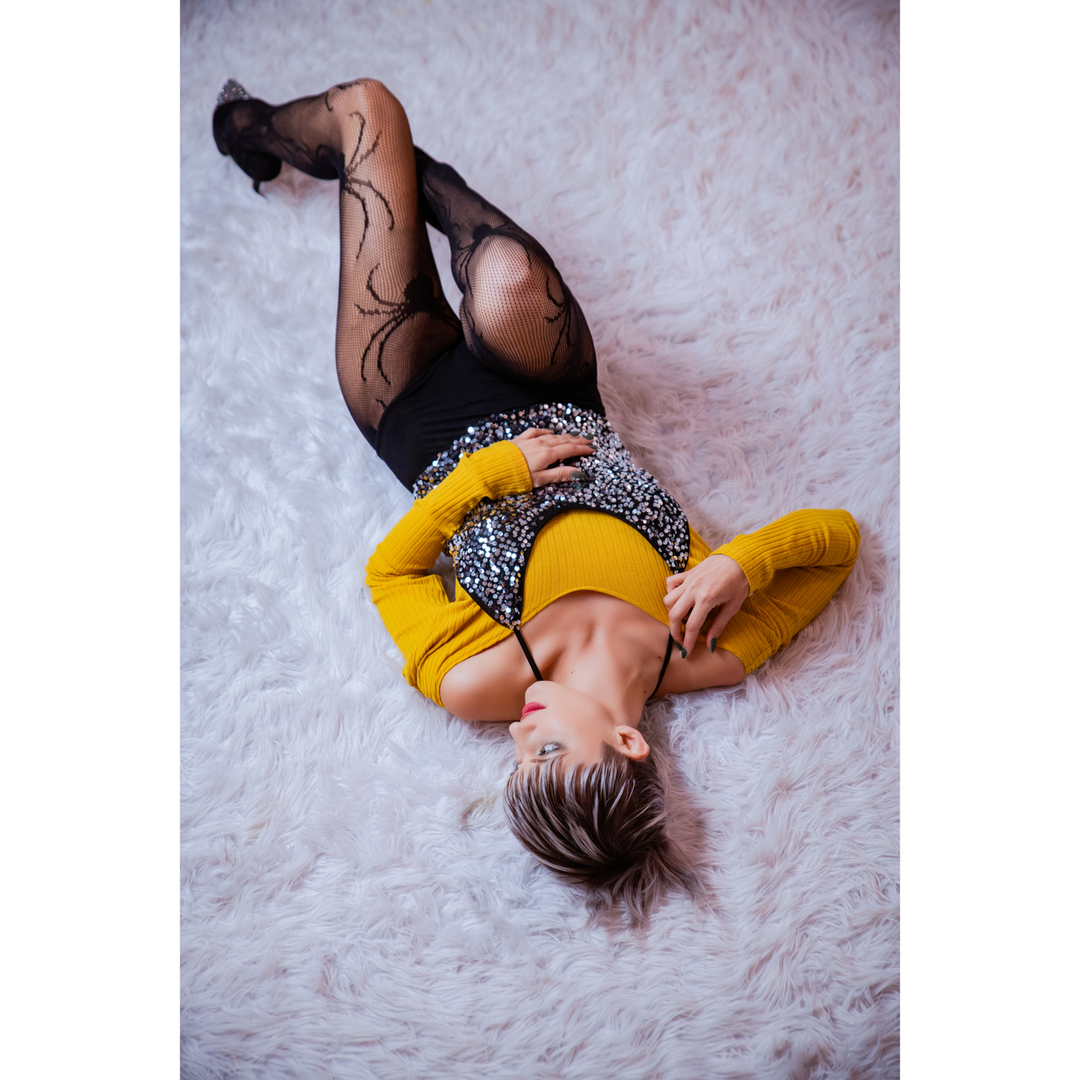 Visnet Panty's - Spinnen - A - Zwart - Afbeelding 2