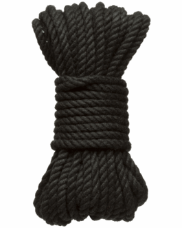 Bind en Tie – 6mm hennep bondage touw – 30 ft – zwart