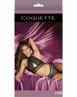 Fishnet Halter Top and Booty Shorts – One Size