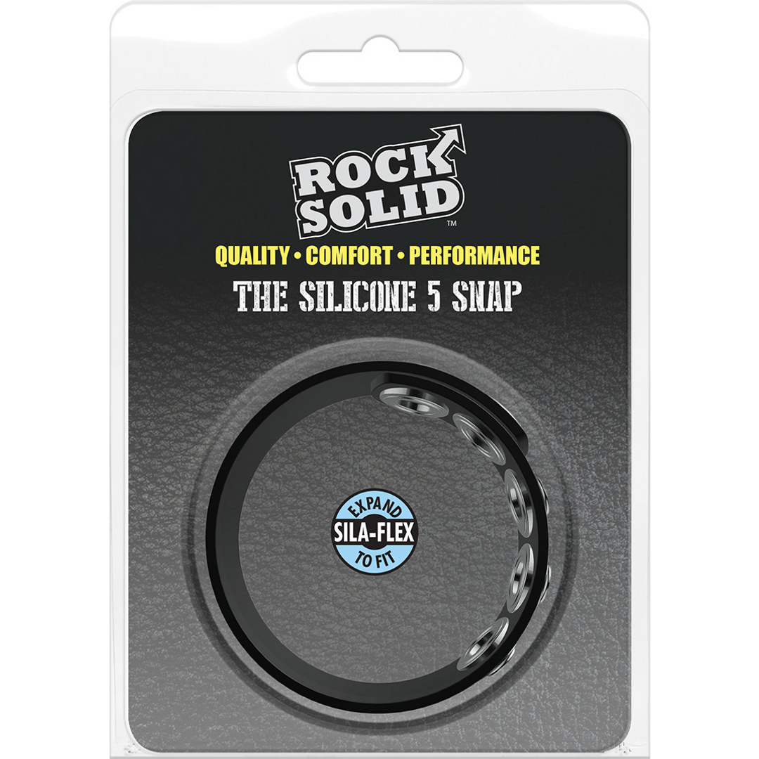 De Silicone 5 Snap - Cockring - Afbeelding 2