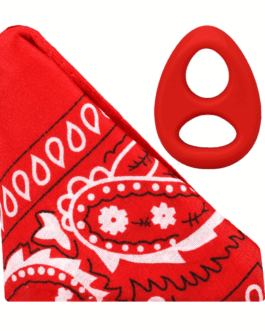 The Code – Siliconen Cockring met Bandana – Rood