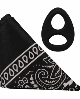 The Code – Siliconen Cockring met Bandana – Zwart