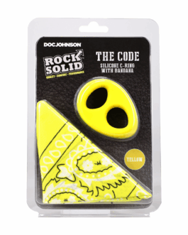 The Code – Siliconen Cockring met Bandana – Geel