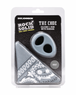 The Code – Siliconen Cockring met Bandana – Grijs