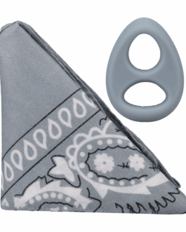 The Code – Siliconen Cockring met Bandana – Grijs