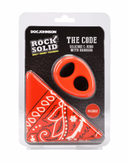 The Code – Siliconen Cockring met Bandana – Oranje
