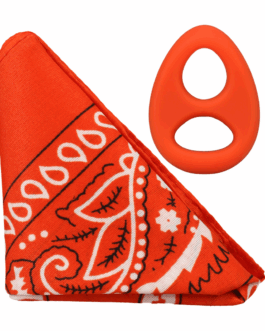 The Code – Siliconen Cockring met Bandana – Oranje