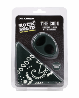 The Code – Siliconen Cockring met Bandana – Hunter Green
