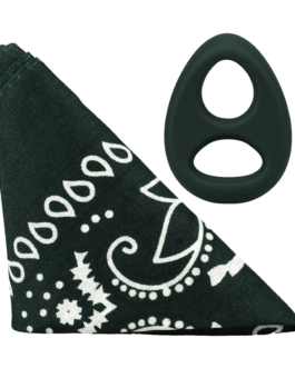 The Code – Siliconen Cockring met Bandana – Hunter Green