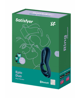 Epic Duo Ring – Dubbele Ring Vibrerende Cockring – Donkerblauw