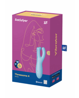 Threesome 4Plus – Lay-on Vibrator met App – Blauw