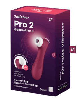 Pro 2 Generatie 3 – Double Air Pulse Vibrator – Liquid Air en Connect App – Wijnrood