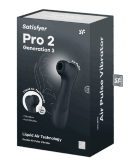Pro 2 Generatie 3 – Double Air Pulse Vibrator – Liquid Air – Zwart