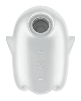 Glowing Ghost – Glow in the Dark – Dubbele Air Pulse Vibrator – Wit