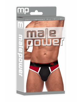 Panel Thong – L/XL – Zwart/Rood