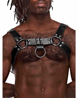 Ram – Imitatie Leer Harnas – One Size – Zwart