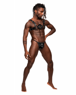 Libra – Imitatie Leren Harnas – One Size – Zwart