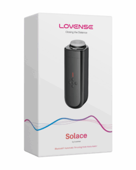Solace – App-gestuurde Automatische Duwende Mannenmasturbator – Zwart