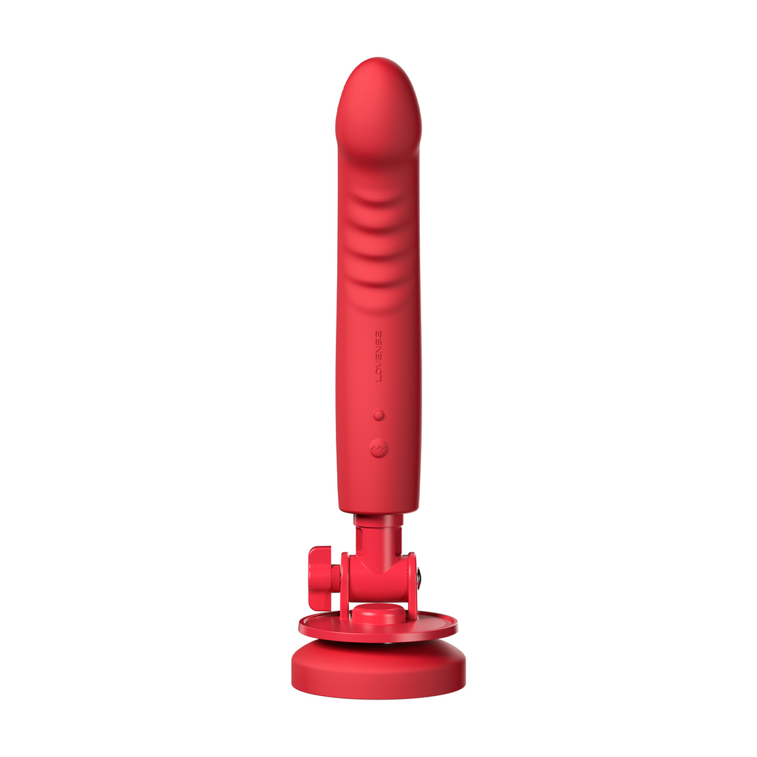 Mission 2 - Vibrerende Zuigcup Dildo met Touch-Sense - Rood - Afbeelding 4