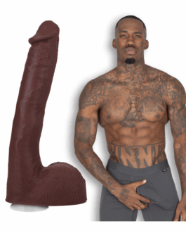 Druk – Realistische ULTRASKYN Dildo – 10 / 25 cm – Chocolade