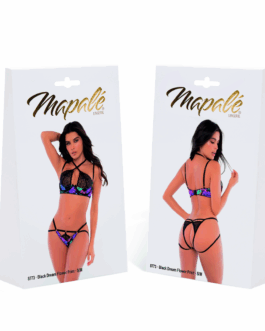 Twee-delige set – L/XL – Zwart Dream Flower Print