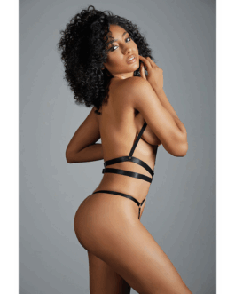 Izabel – Open Teddy met Bandjes – One Size