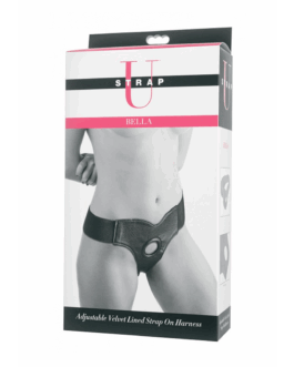 Bella – Verstelbare Velours Gevoerde Strap-On Dildo