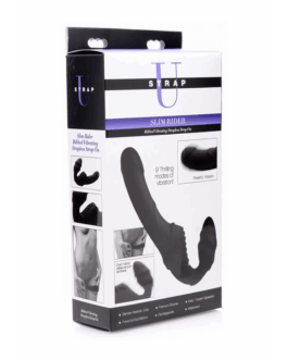 Slim Rider – Ribbed Vibrerende Strapless Strap-On