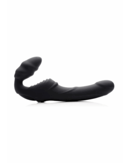 Slim Rider – Ribbed Vibrerende Strapless Strap-On