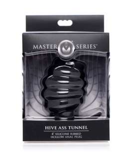 Hive Ass Tunnel – Siliconen Geribbelde Holle Anale Plug – Groot