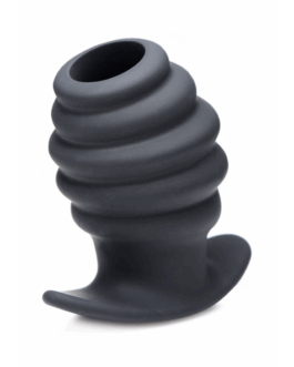 Hive Ass Tunnel – Siliconen Geribbelde Holle Anale Plug – Groot