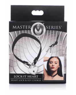 Lock-It – Choker met Hart Slot en Sleutel