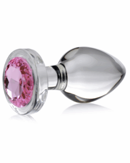 Roze Edelsteen – Glas Anaal Plug – Groot