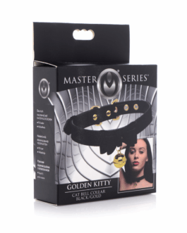 Gouden Kitty – Kat Belhalsband – Zwart/Goud