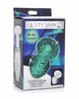 Glow-In-The-Dark – Glas Buttplug – Groot