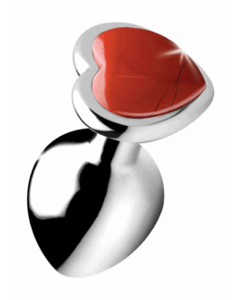 Red Jasper Heart - Butt Plug - Medium