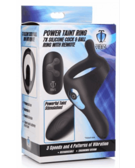 Power Taint – Siliconen Cock- en Ballring met Afstandsbediening
