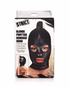 Bondagemasker met blonde paardenstaart