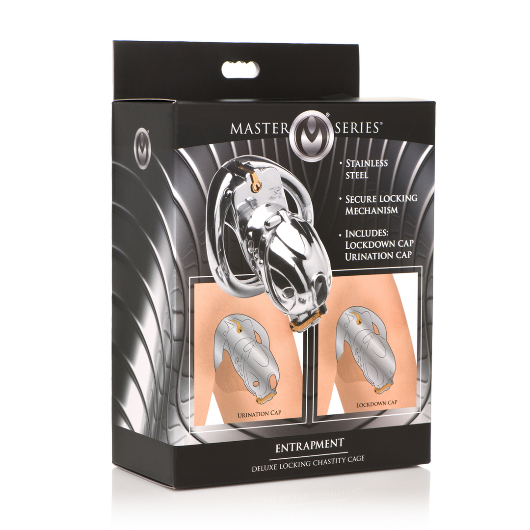 Deluxe Vergrendelbare Chastity Cage - Afbeelding 2