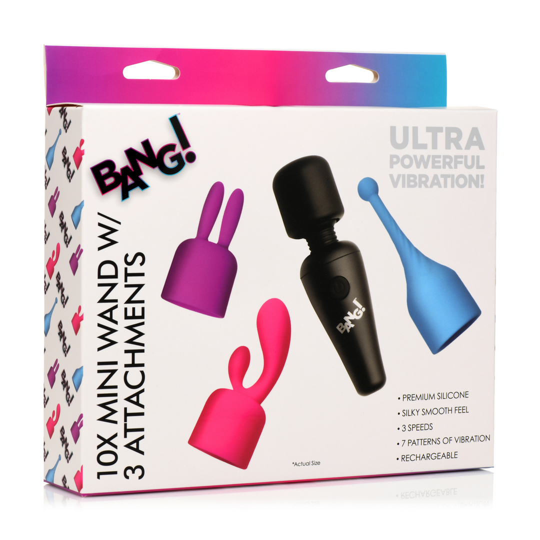 Mini Wand Massager met 3 Opzetstukken - Afbeelding 2