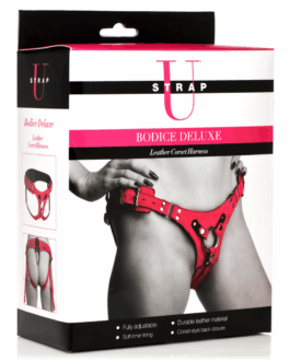 Bodice Deluxe – Leren Korset Harnas – Paars