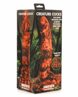 Sabretooth – Silicone Dildo – Oranje/Zwart